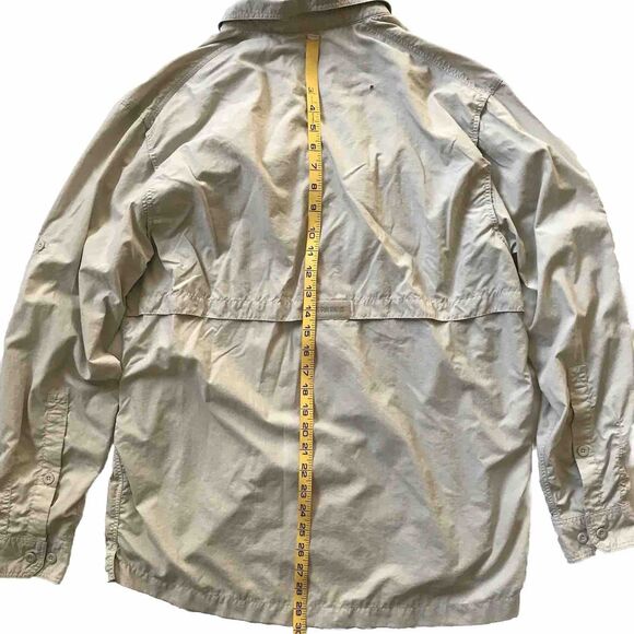 Simms Fishing COR3 Men's LARGE L/S Vented Button Down Guide Beige Shirt *flaw - Picture 15 of 16